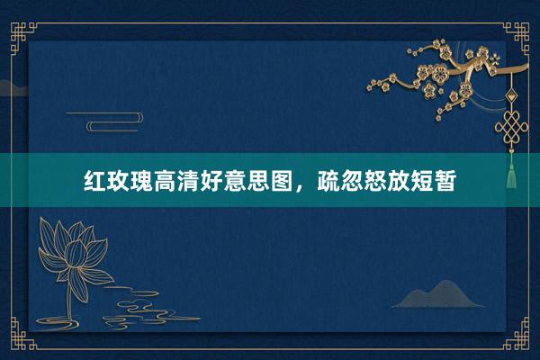 红玫瑰高清好意思图，疏忽怒放短暂